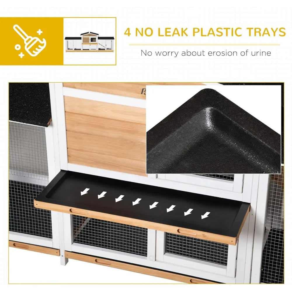 RBX Wooden Bird Hutch Bunny Cage Playpen With Run Boxes