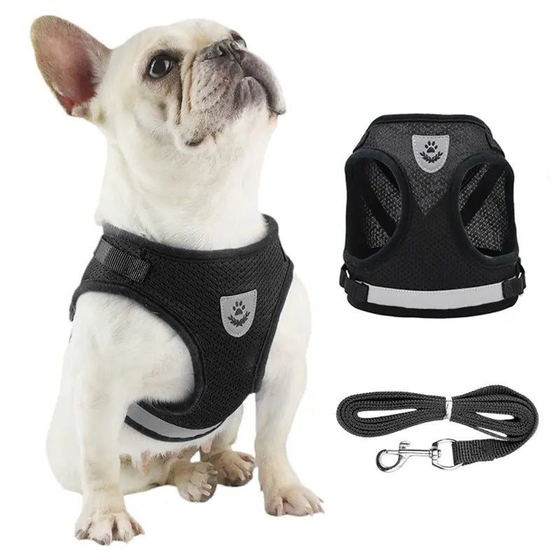 Reflective Mesh Undershirt Dog Harness Vest with Adjustable Fit