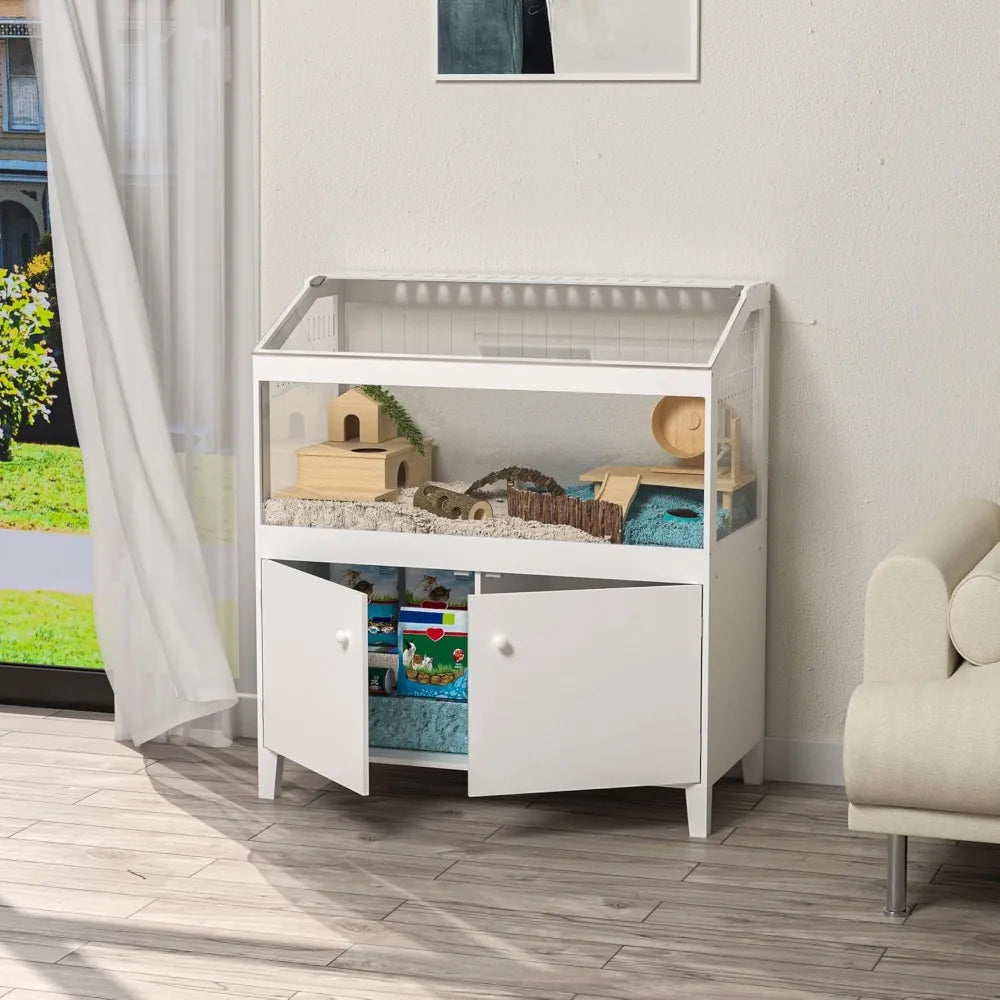 Hign-concerned Hamster Cage With Acrylic Panels Storage