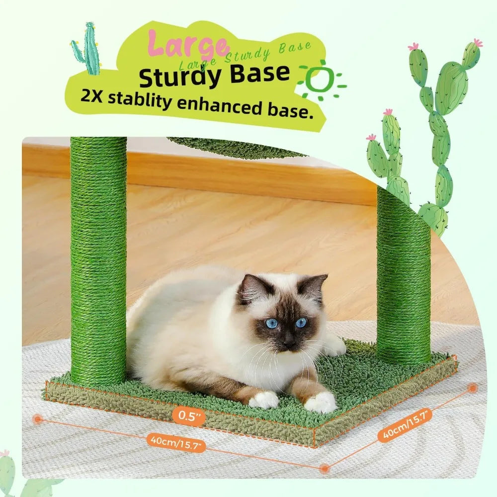 Breed PAWZ Road Cactus Cat Tree Interior Cat Tower Hammock