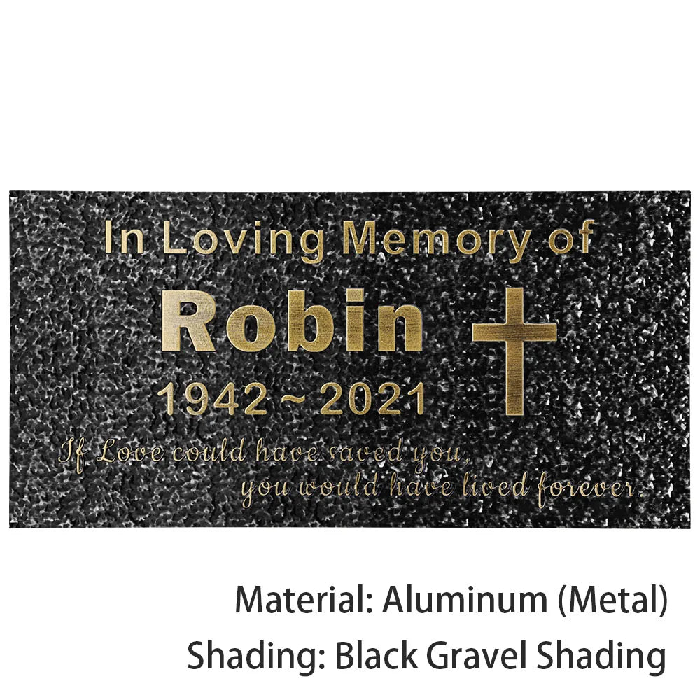 BILEEDA Personalized Memorial Plaque Engraved for Loved Ones Grave Marker