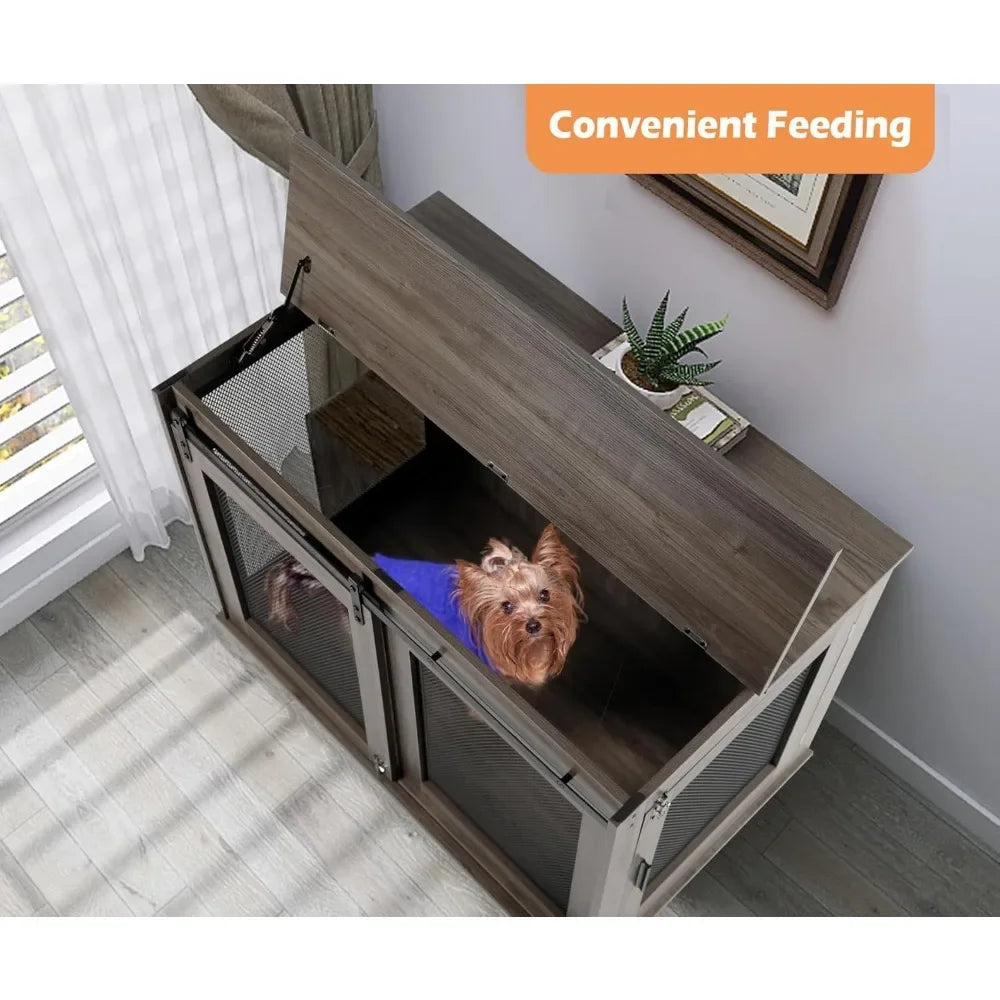 Heavy Duty Wooden Dog Crate Kennel Indoor Decorative Table