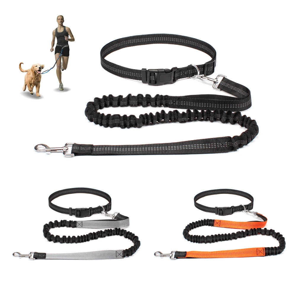 NONECN Hands Free Dog Leash Adjustable Waist Belt Reflective