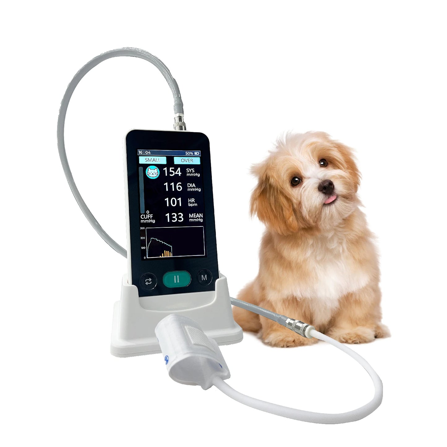 Pet Blood Pressure Monitor Handheld Electronic BP Meter for Cats