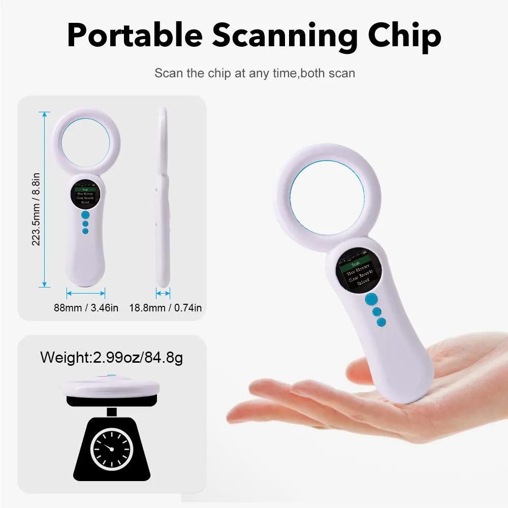 JIAN BOLAND W92 Animal Microchip Reader RFID Scanner For Pets