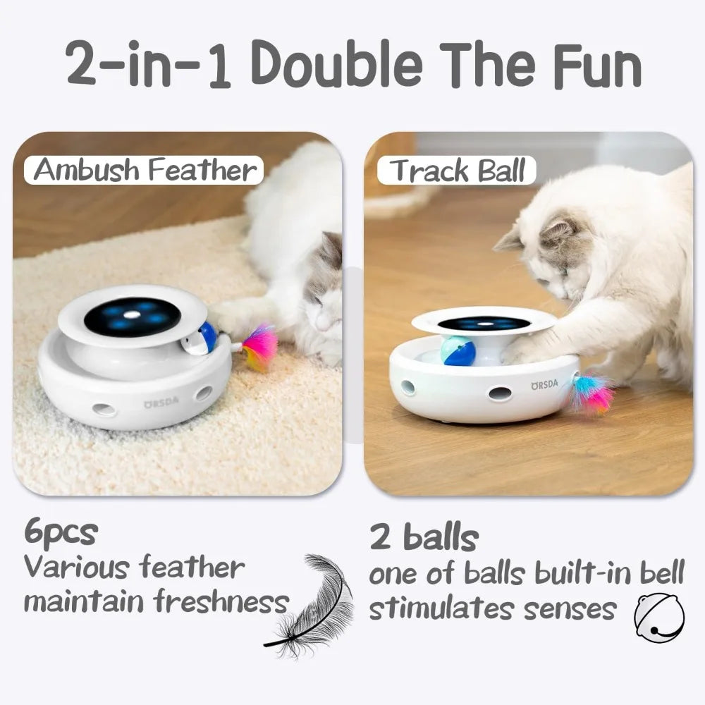 Hign-concerned ORSDA 2In1 Interactive Cat Toy With Auto On