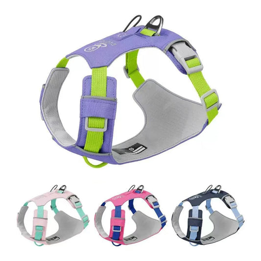 Pet Dog Harness Light Weight Reflective Vest Padded No Pull