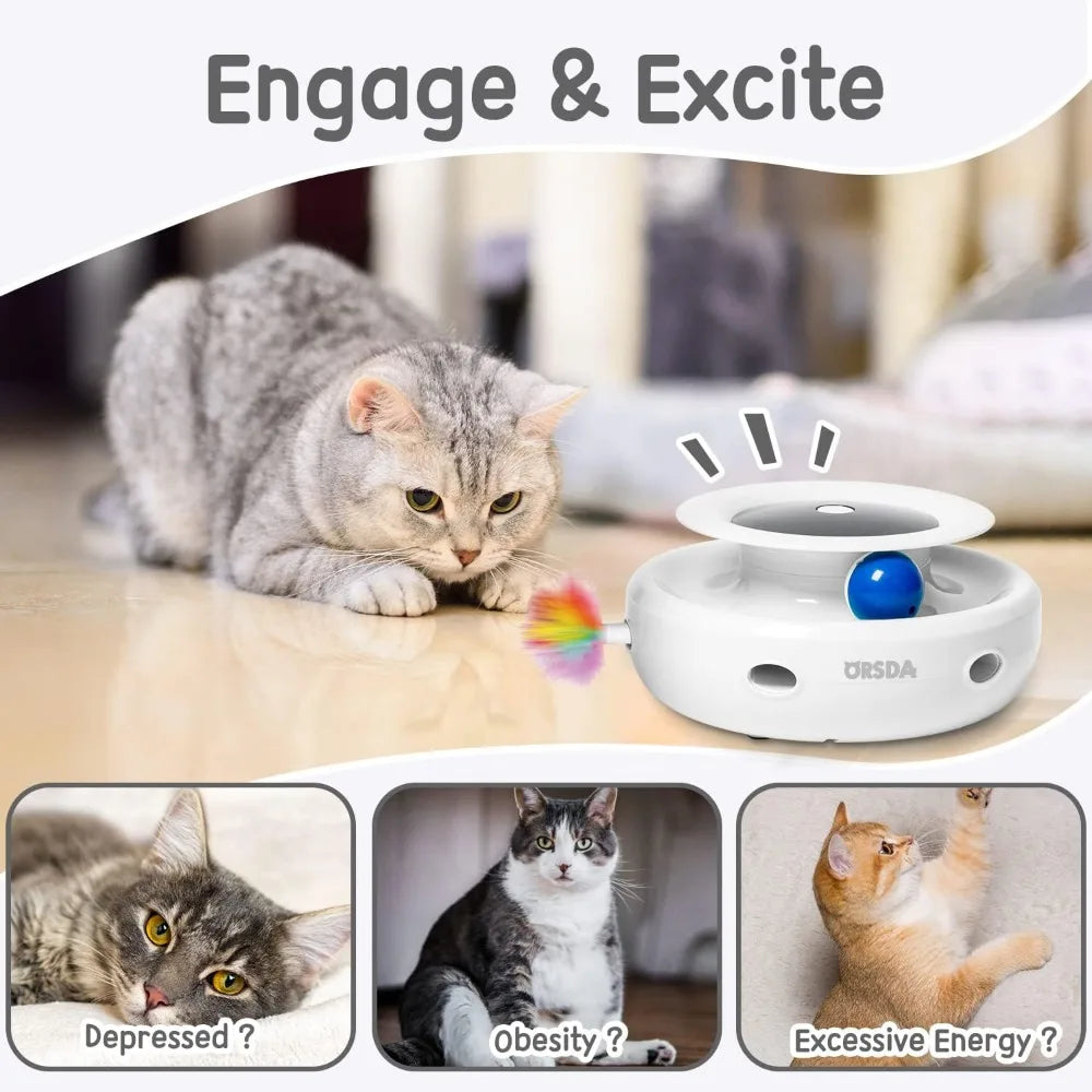 Hign-concerned ORSDA 2In1 Interactive Cat Toy With Auto On