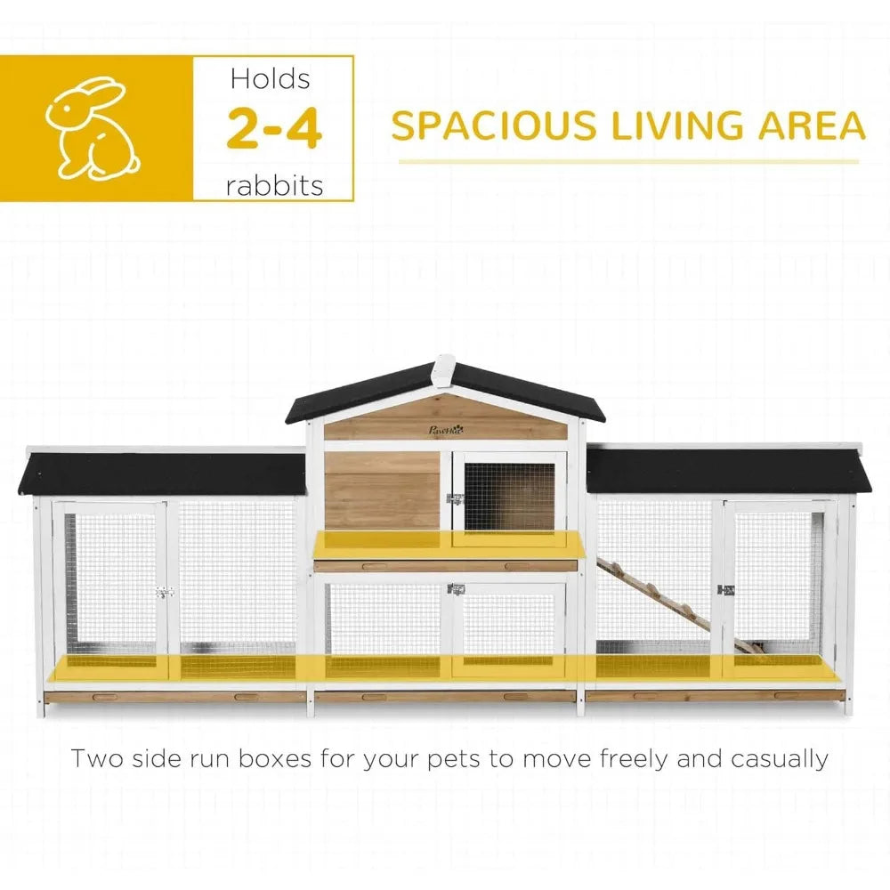 RBX Wooden Bird Hutch Bunny Cage Playpen With Run Boxes