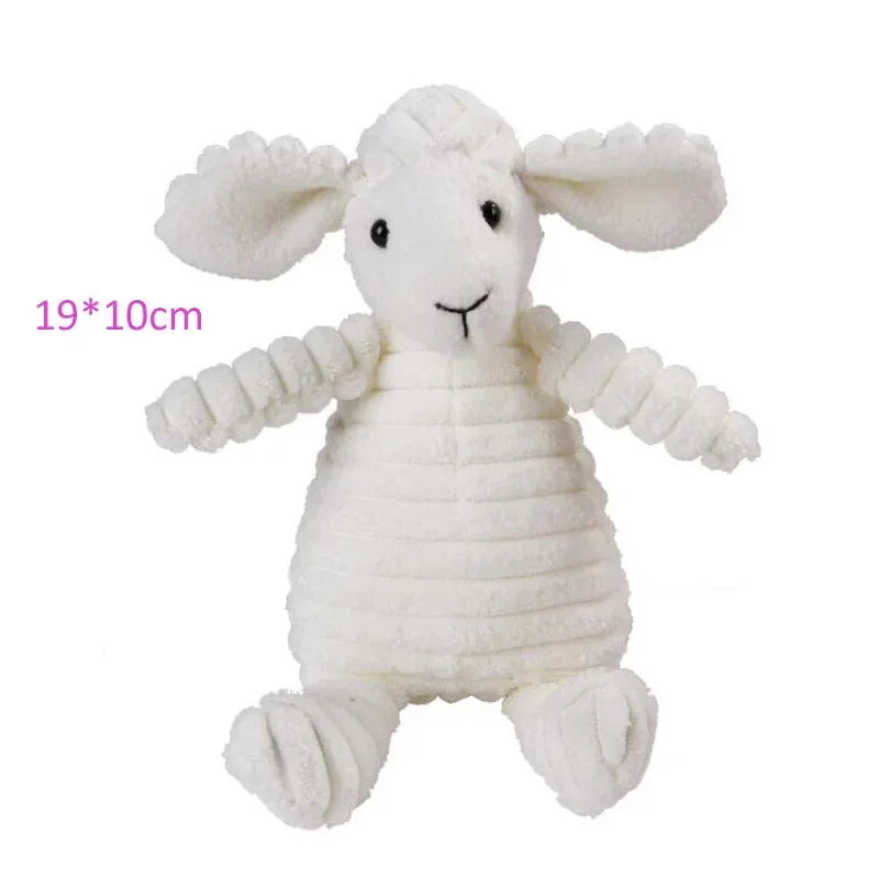 Corduroy Plush Dog Toy Bite Resistant Squeaky For All Dogs