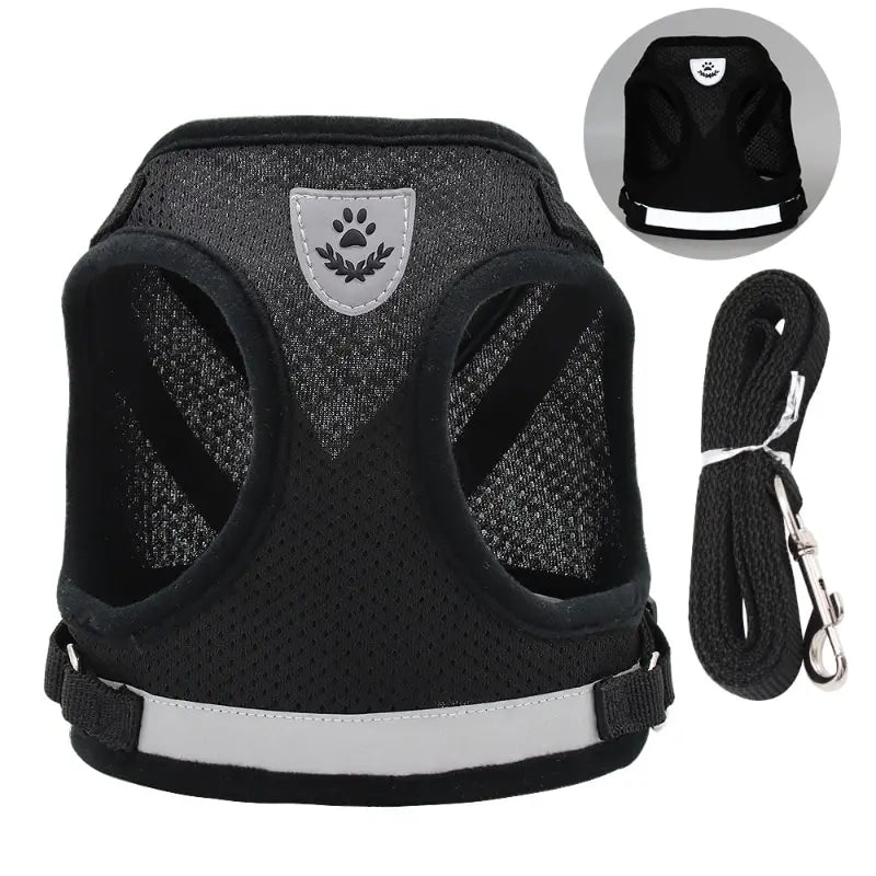 Reflective Mesh Undershirt Dog Harness Vest with Adjustable Fit