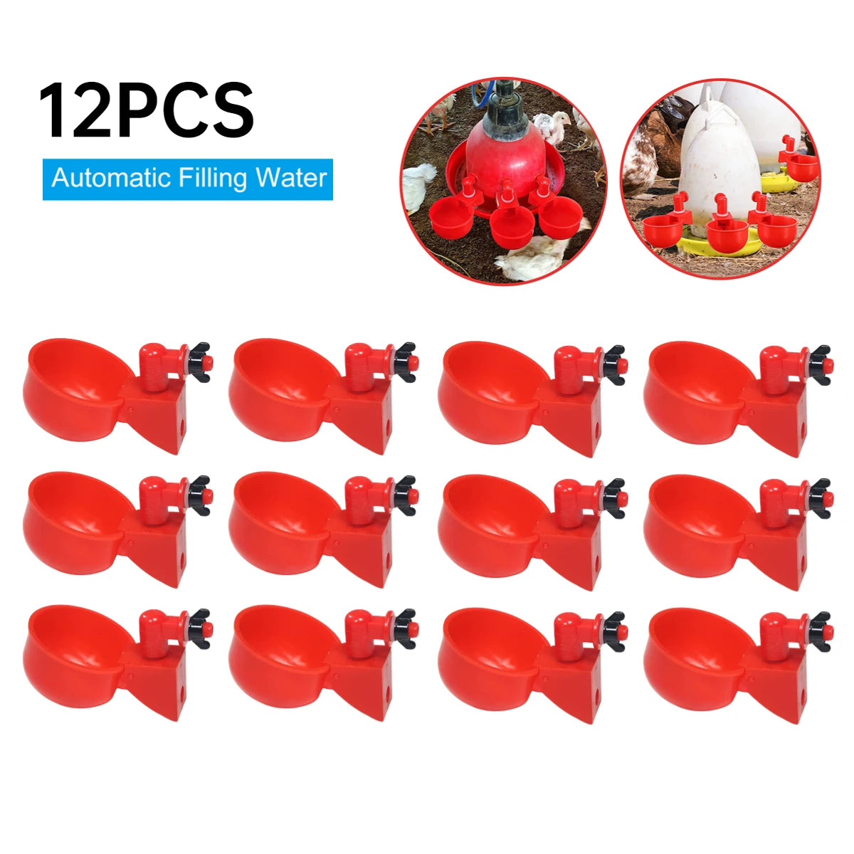 APWIKOGER Automatic Chicken Drinking Cup Waterer for Poultry