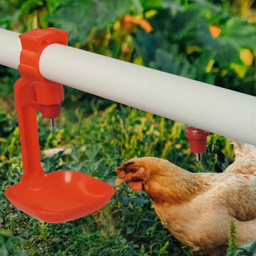 50 Pcs Automatic Chicken Waterer Feeder Hanging Cups Nipple Cups