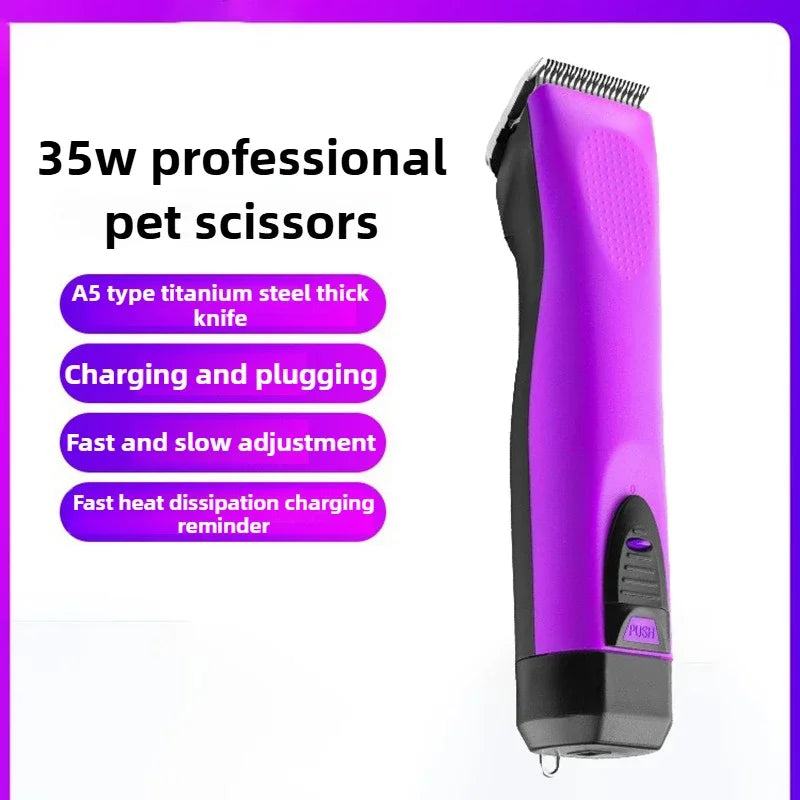 35W Professional Pet Hair Clipper Cordless Dog Cat Grooming Trimmer