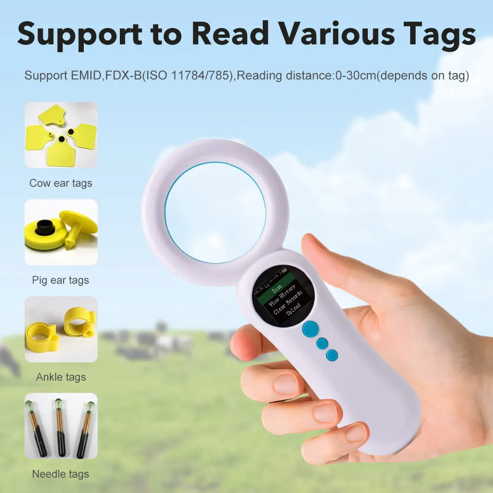 JIAN BOLAND W92 Animal Microchip Reader RFID Scanner For Pets