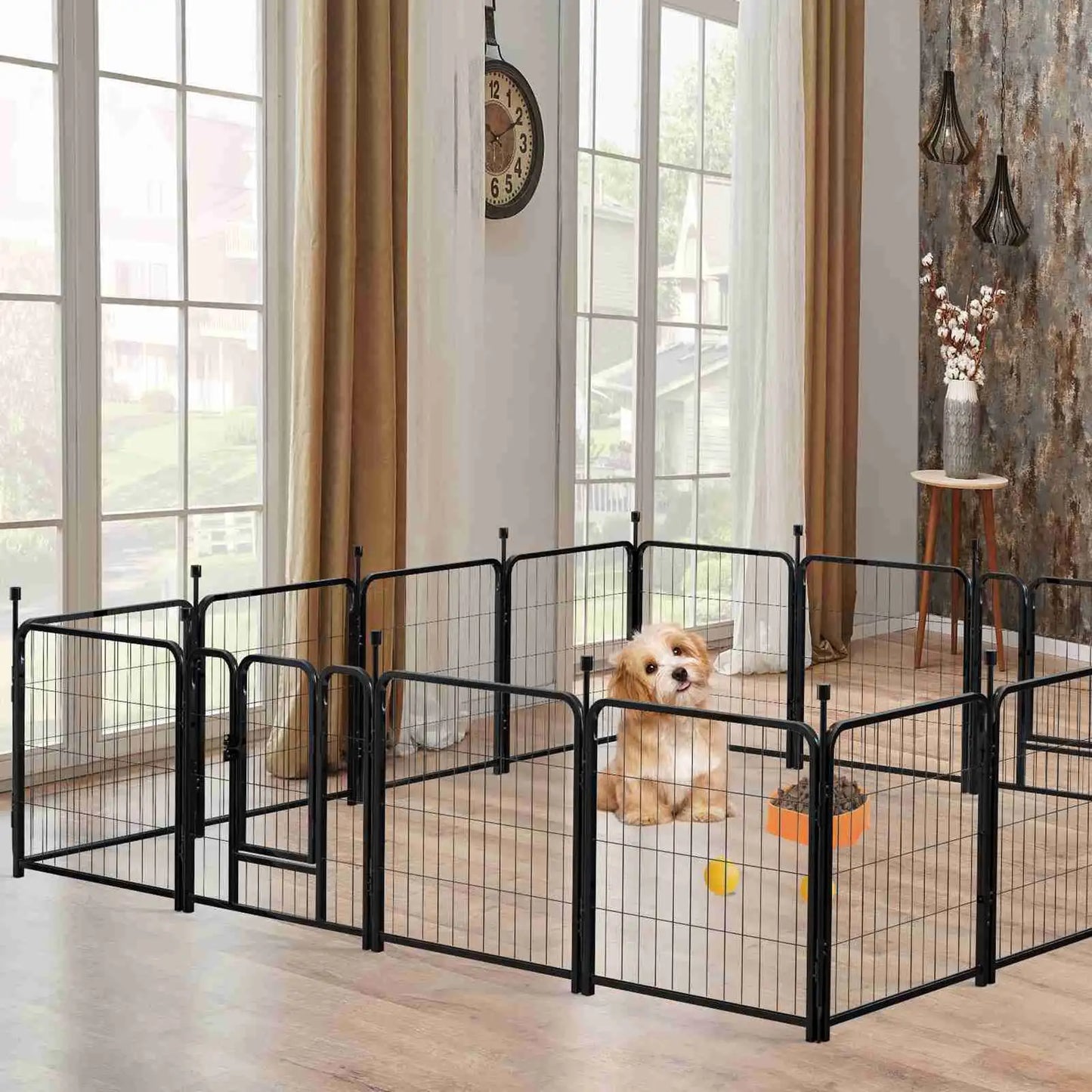 Hign-concerned Pet Exercise Playpen 16 Panels Sound Cover