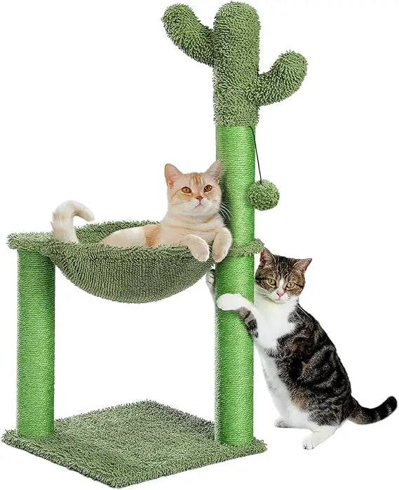 Breed PAWZ Road Cactus Cat Tree Interior Cat Tower Hammock