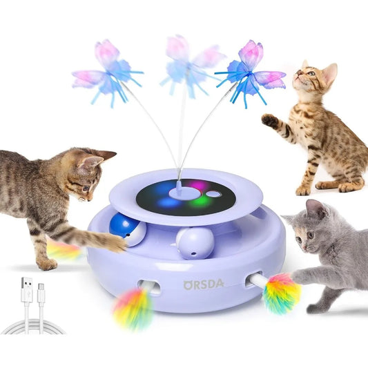 Hign-concerned ORSDA 3in1 Interactive Cat Toy USB Play