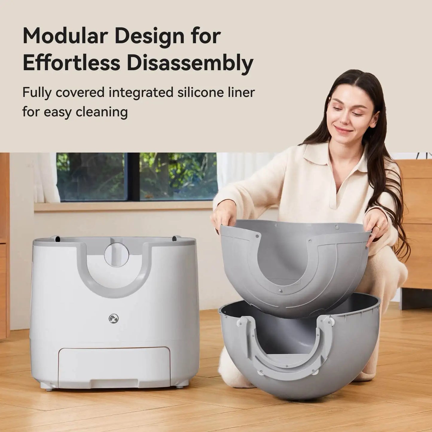 Furoomate Automatic Self-Cleaning Cat Litter Box High-Capacity Pet Toilet Tray