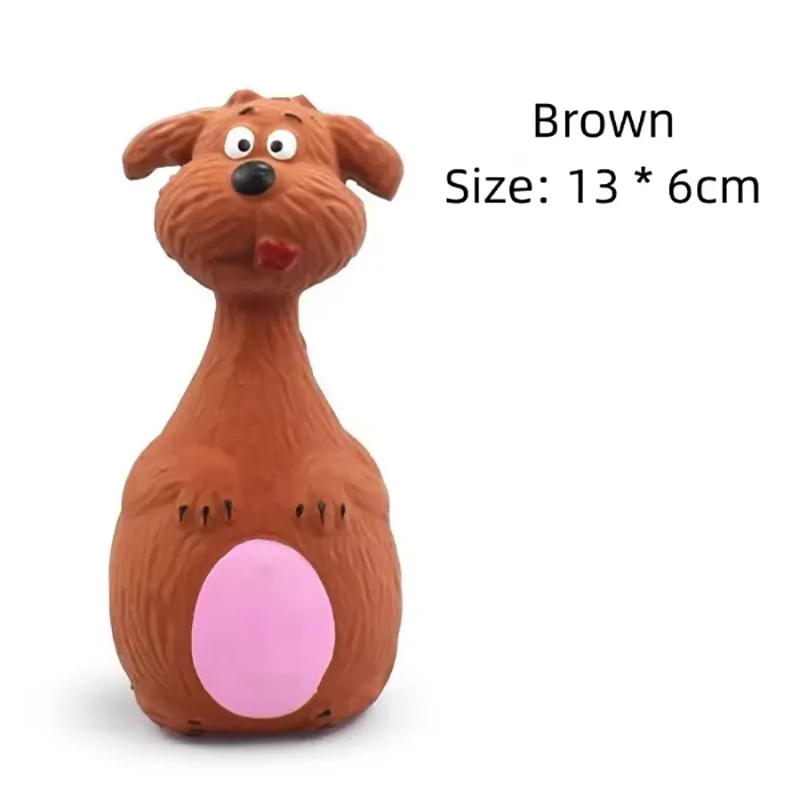 Fat Bellied Cartoon Bite Resistant Latex Squeak Dog Toy