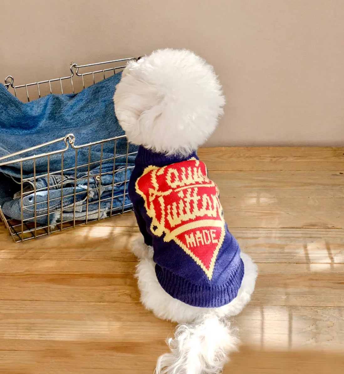 Cute French Fries Printed Cotton Pet Sweater Jacket