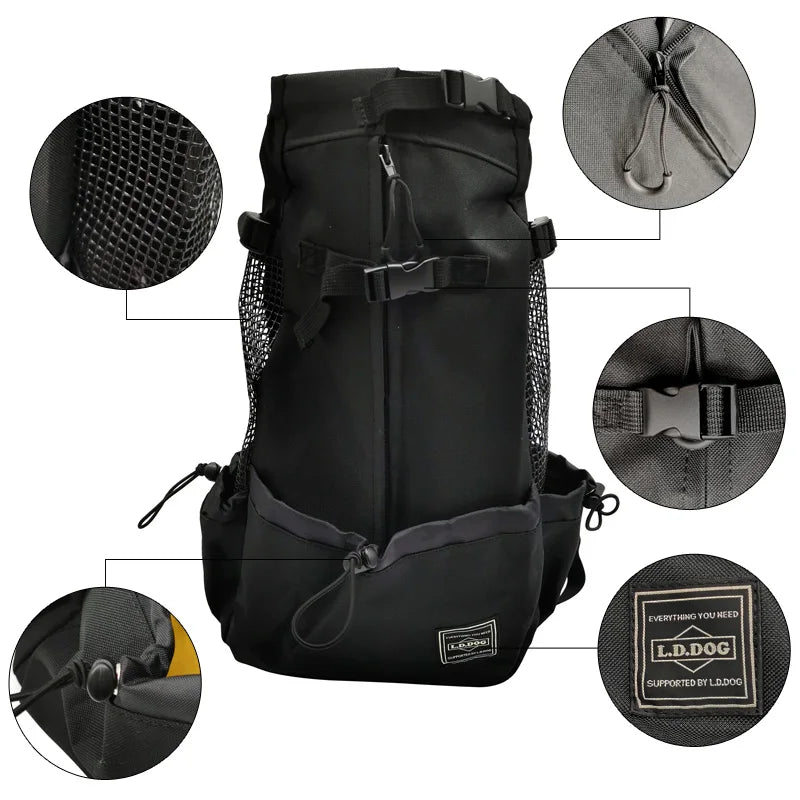 Breathable Pet Dog Carrier Bag Backpack for Travel Comfort