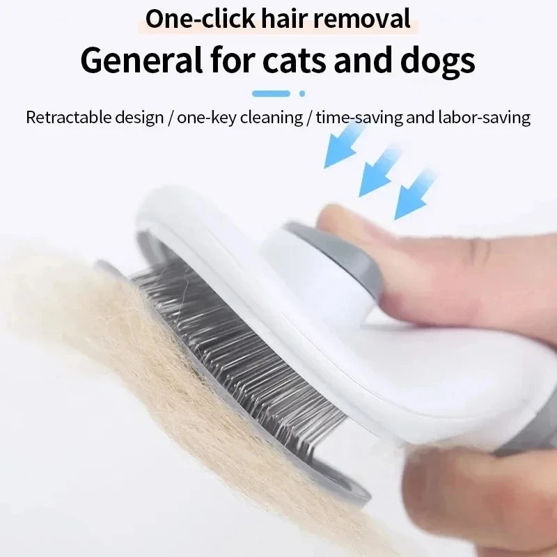 AEHOME Self Cleaning Hair Brush For Dogs Cats Dematting Comb