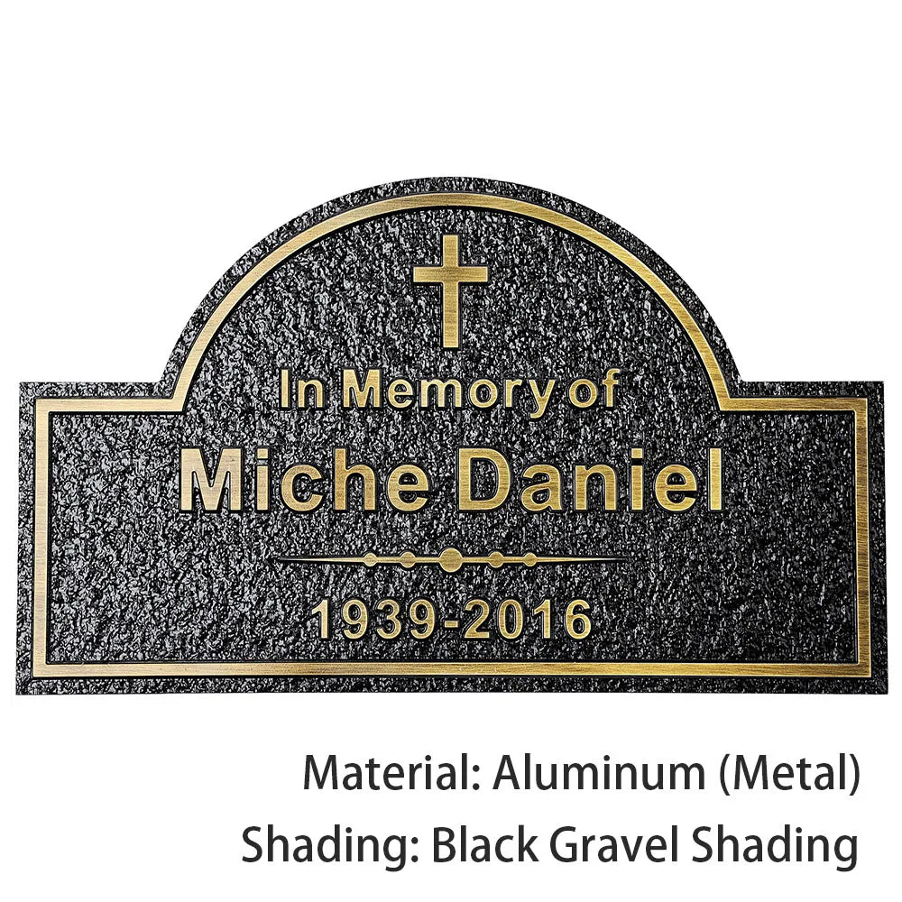 BILEEDA Personalized Memorial Plaque Engraved for Loved Ones Grave Marker