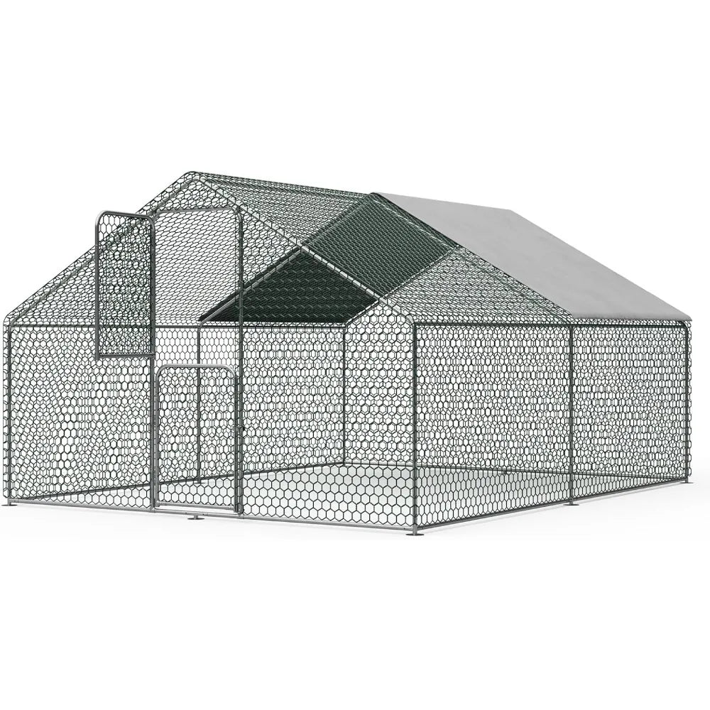 XMSJ Walk In Chicken Coop Outdoor Weather Resistant