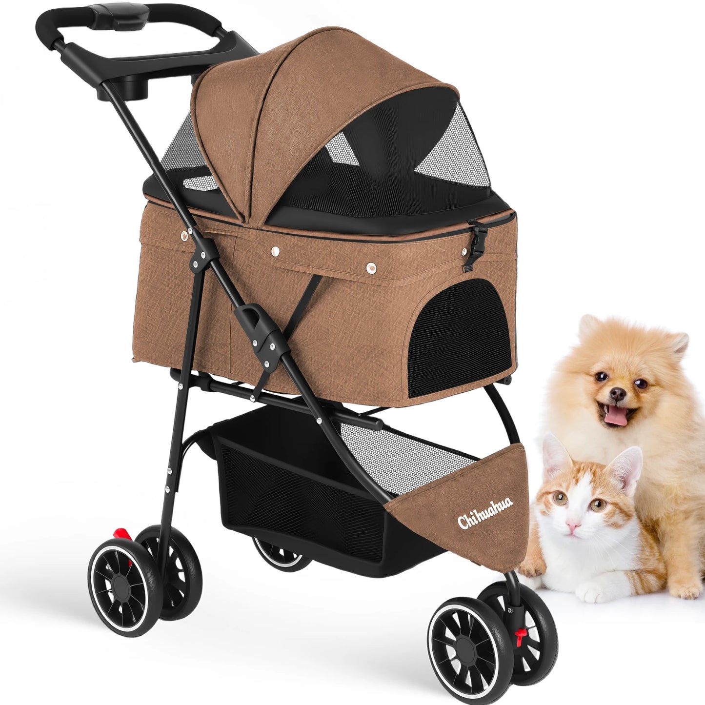 CHIHUAHUA Pet Stroller Foldable Portable Dog Cat Carrier For Travel