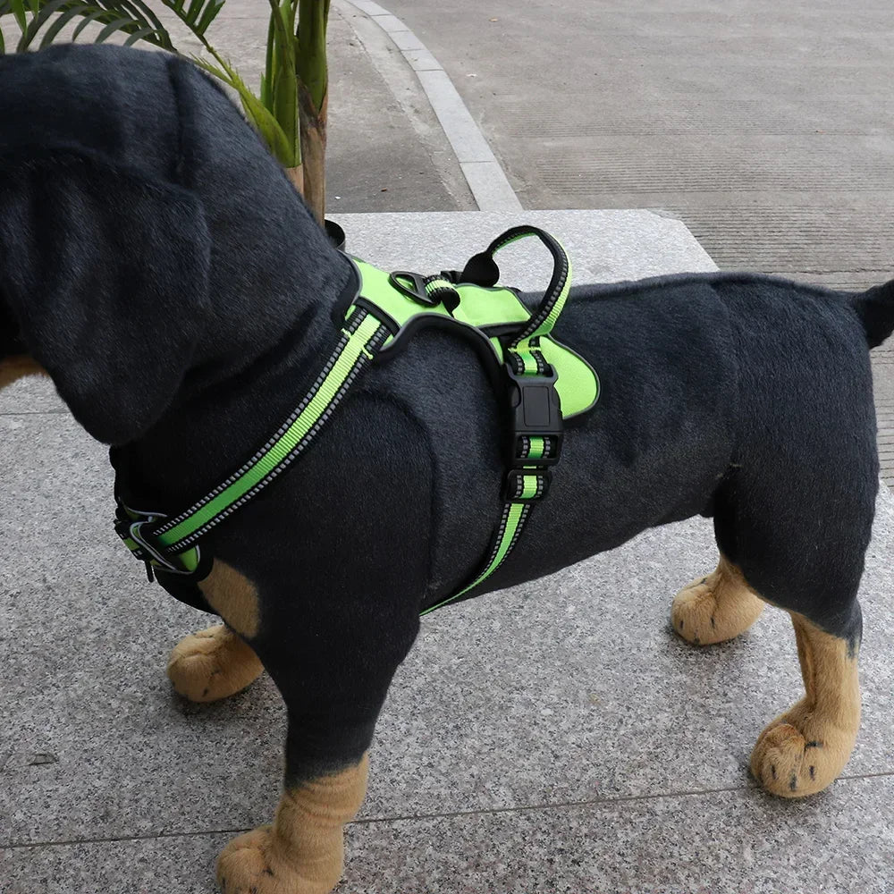 NONECN Reflective Adjustable Nylon Dog Harness Vest No Pull