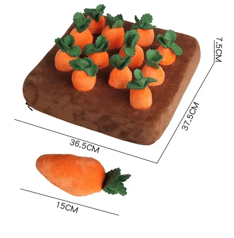 Innovative Plush Carrot Snuffle Mat For Dogs Interactive Toy