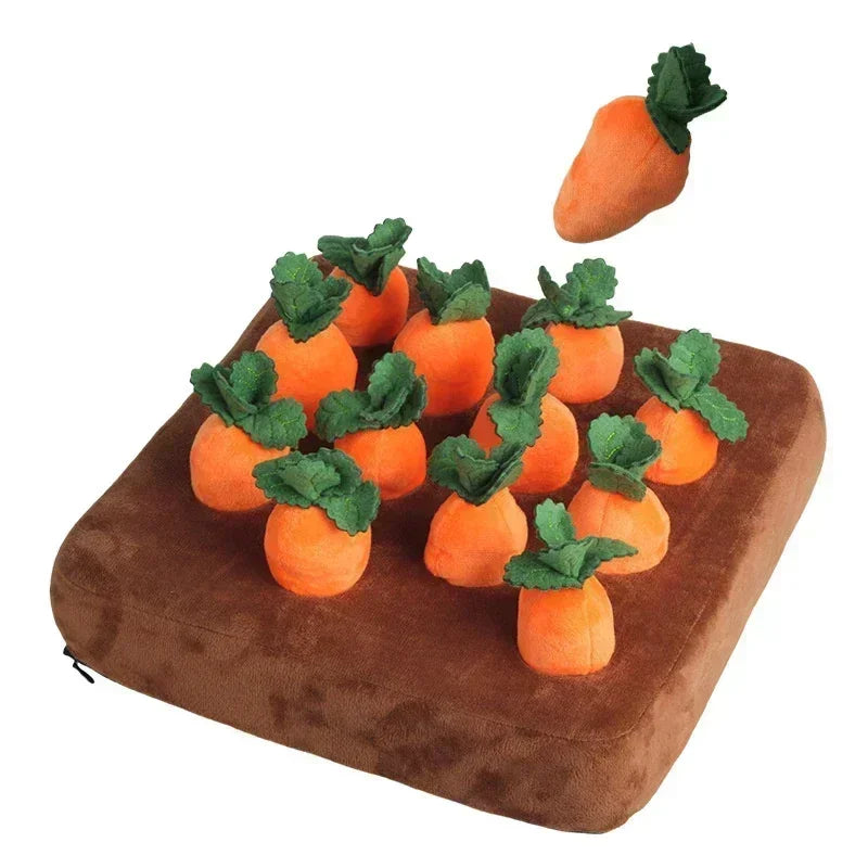 Innovative Plush Carrot Snuffle Mat For Dogs Interactive Toy