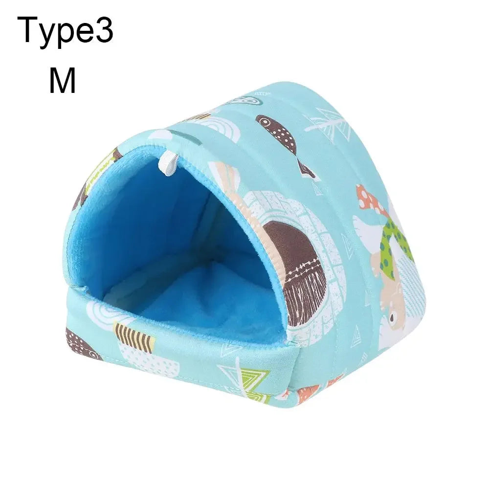 NONECN Hamster House Bed Cozy Soft Pet Nest Mat Fleece