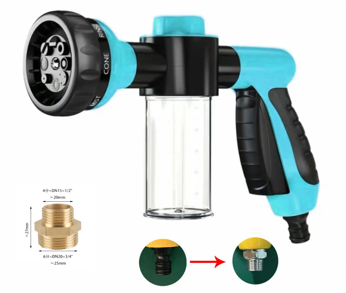 High Pressure Sprayer Nozzle Hose 3 Mode Adjustable Dog Wash