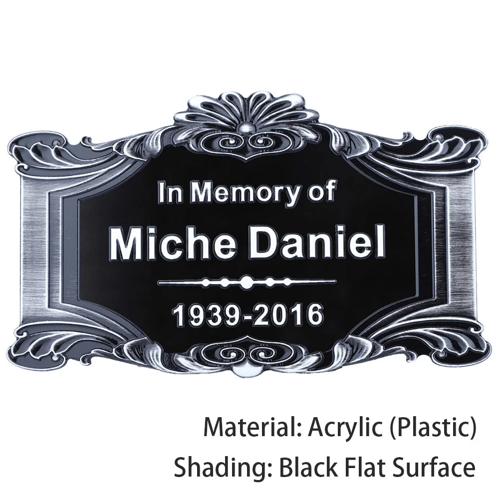 BILEEDA Personalized Memorial Plaque Engraved for Loved Ones Grave Marker