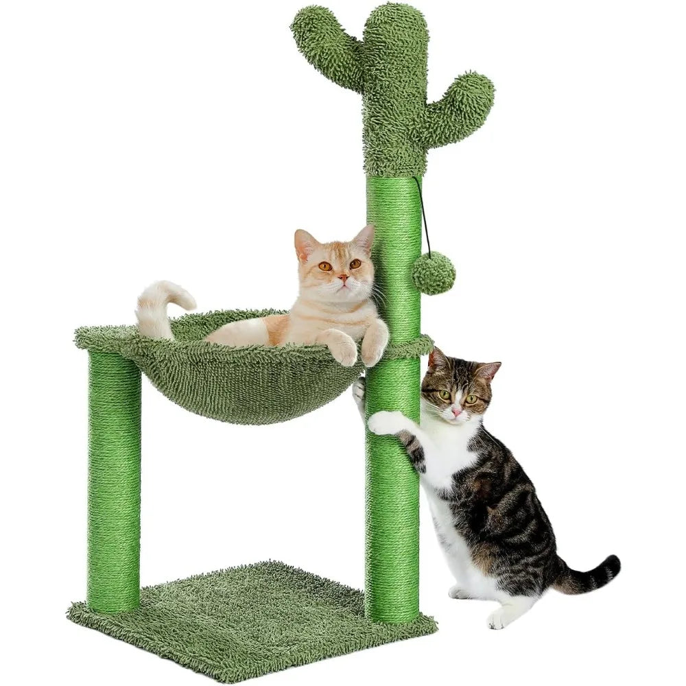 Breed PAWZ Road Cactus Cat Tree Interior Cat Tower Hammock