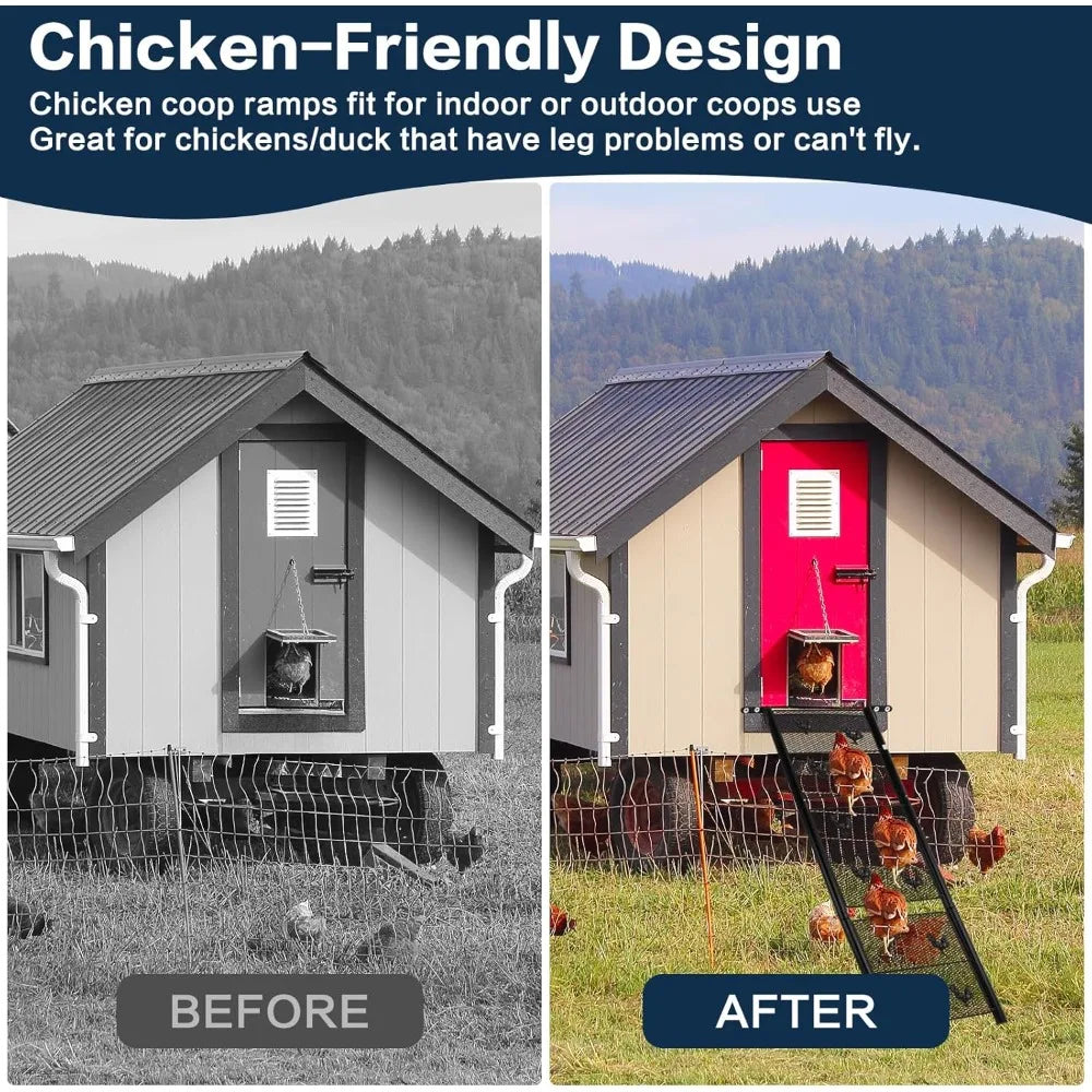 Adjustable Chicken Coop Ramp and Ladder Stainless Steel