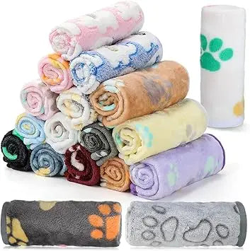 Cozy Fleece Pet Blanket Set For Puppies And Small Dogs