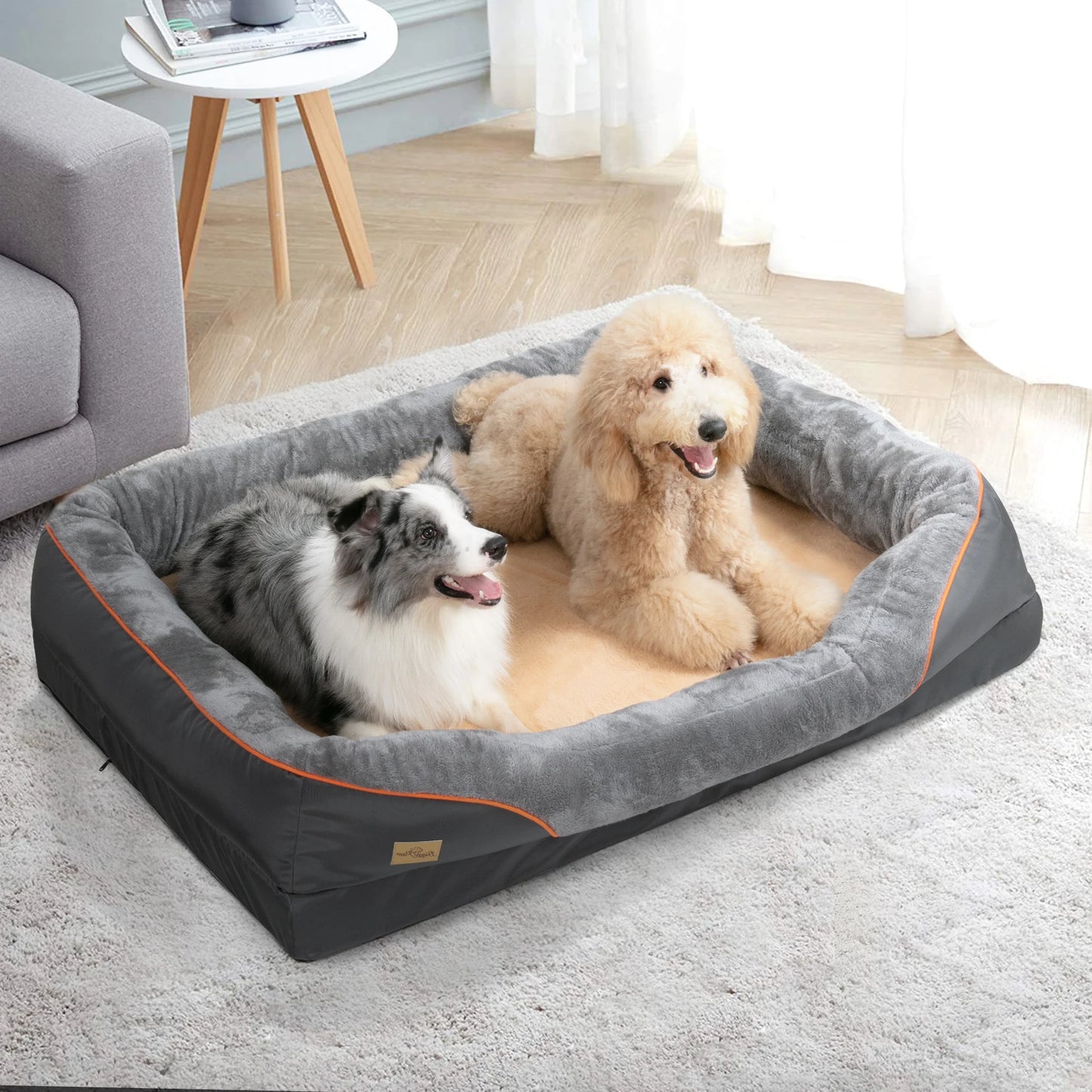 BINGOPAW Anti Allergy Dog Bed Warm Fleece Removable Cover Waterproof