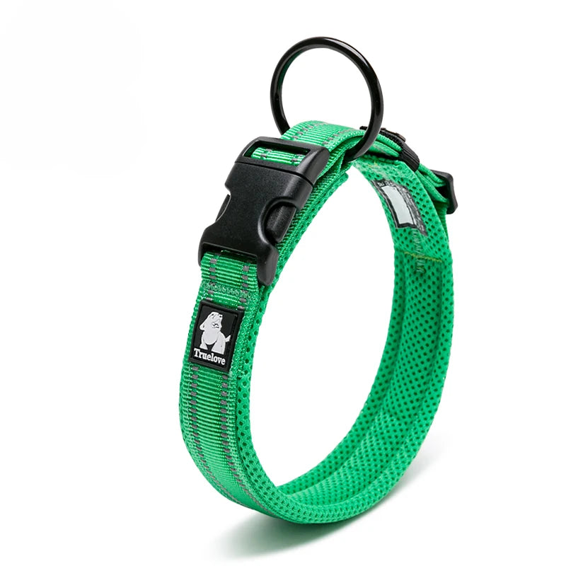 Winhyepet Dog Walking Collar Comfort Padded with Buckle Nylon Traveling Collar Tactical Dog Suplies 11 Colors Size XXS-XXXL