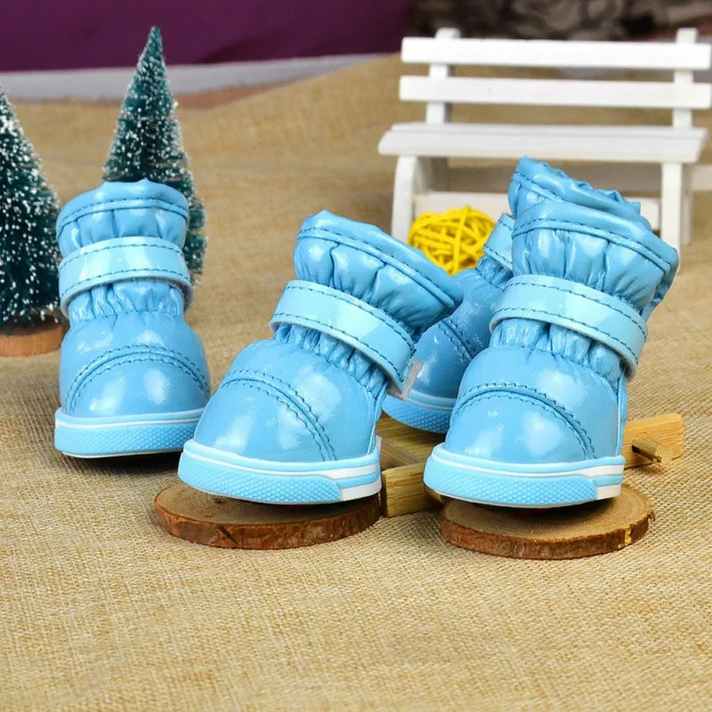 Warm Pet Dog Boots For Small Dogs Waterproof Winter Shoes