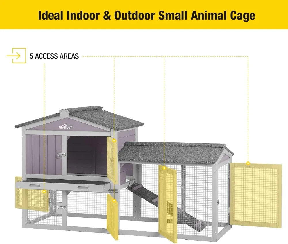 XMSJ Expandable Wooden Chicken Coop For Two Chickens Hen House