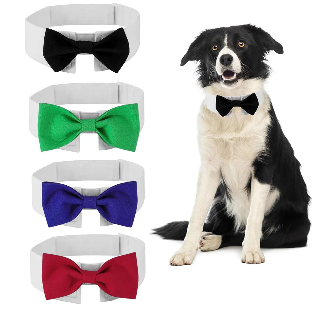 Sucado Adjustable Dog Cat Formal Necktie Tuxedo Bow Tie