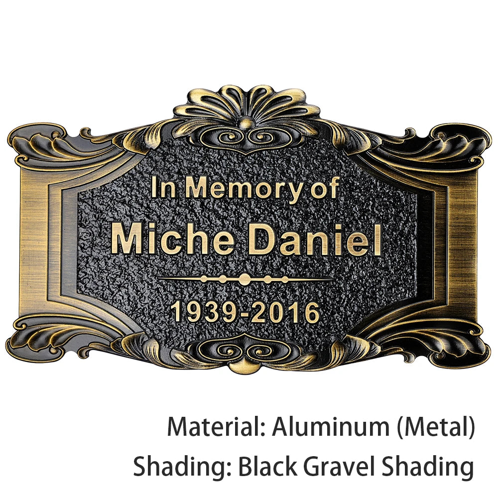 BILEEDA Personalized Memorial Plaque Engraved for Loved Ones Grave Marker