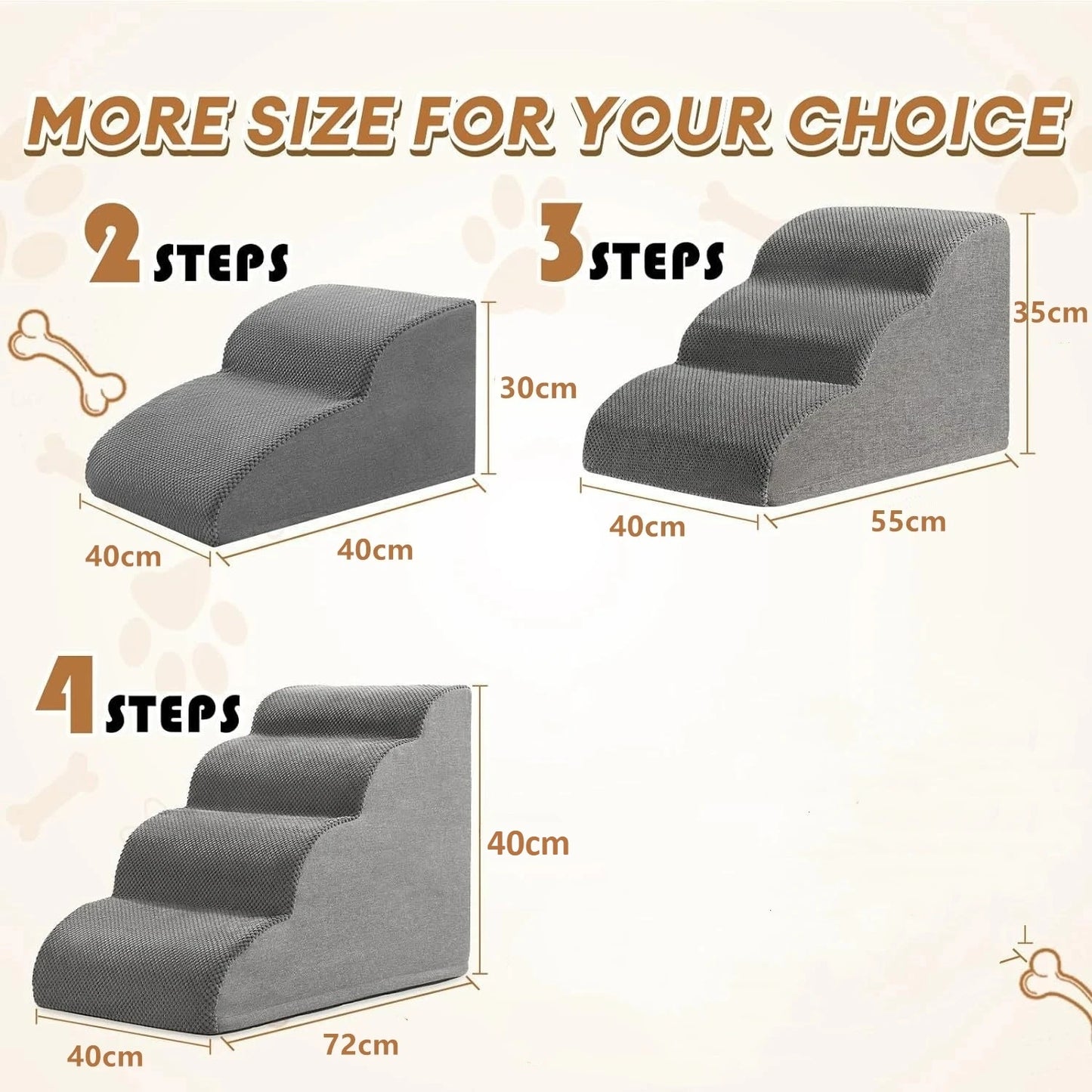 Ladder Dogs Pets Bone Handle Puppys Stairs Beside Sofa Bed Ramp for Dogs Protecting Pets Joint Safety Stairs for Elderly Dogs