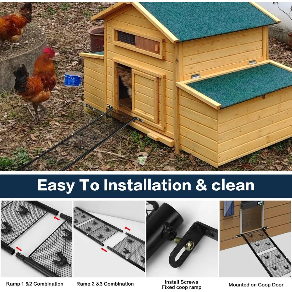 Adjustable Chicken Coop Ramp and Ladder Stainless Steel