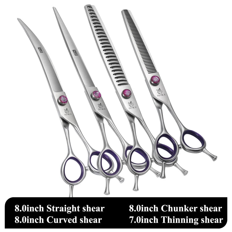 Fenice 7.0/8.0inch Professional Dog Grooming Scissors Thinning Chunker Shears JP440C Pets Dogs Groomer Tools