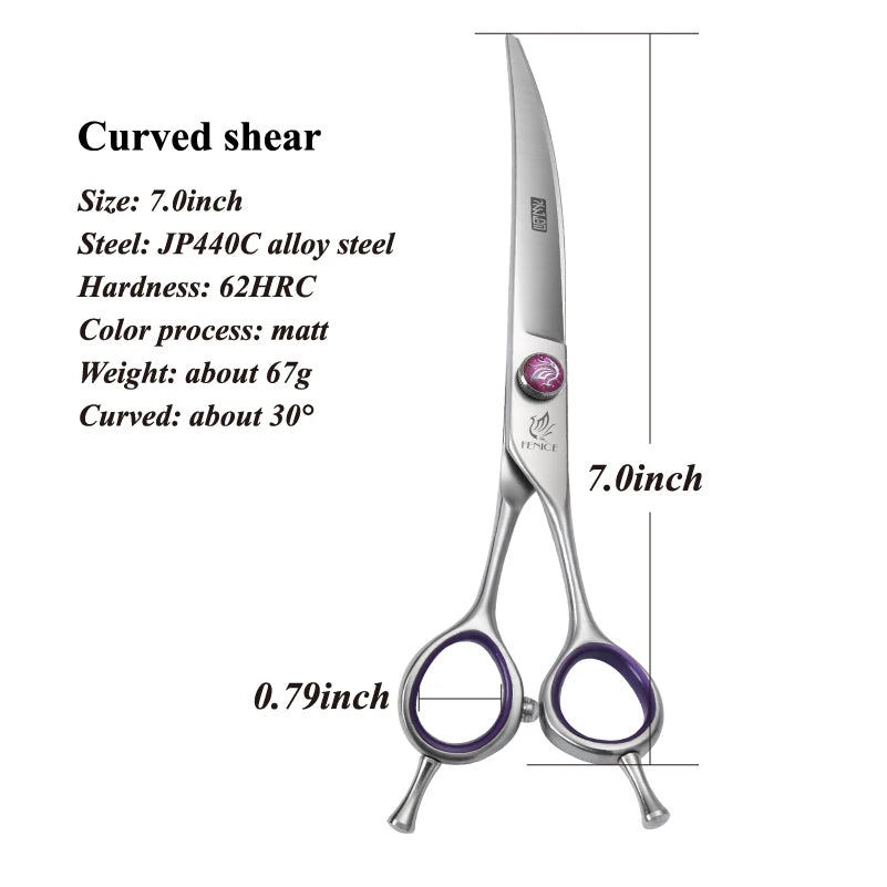 Fenice 7.0/8.0inch Professional Dog Grooming Scissors Thinning Chunker Shears JP440C Pets Dogs Groomer Tools