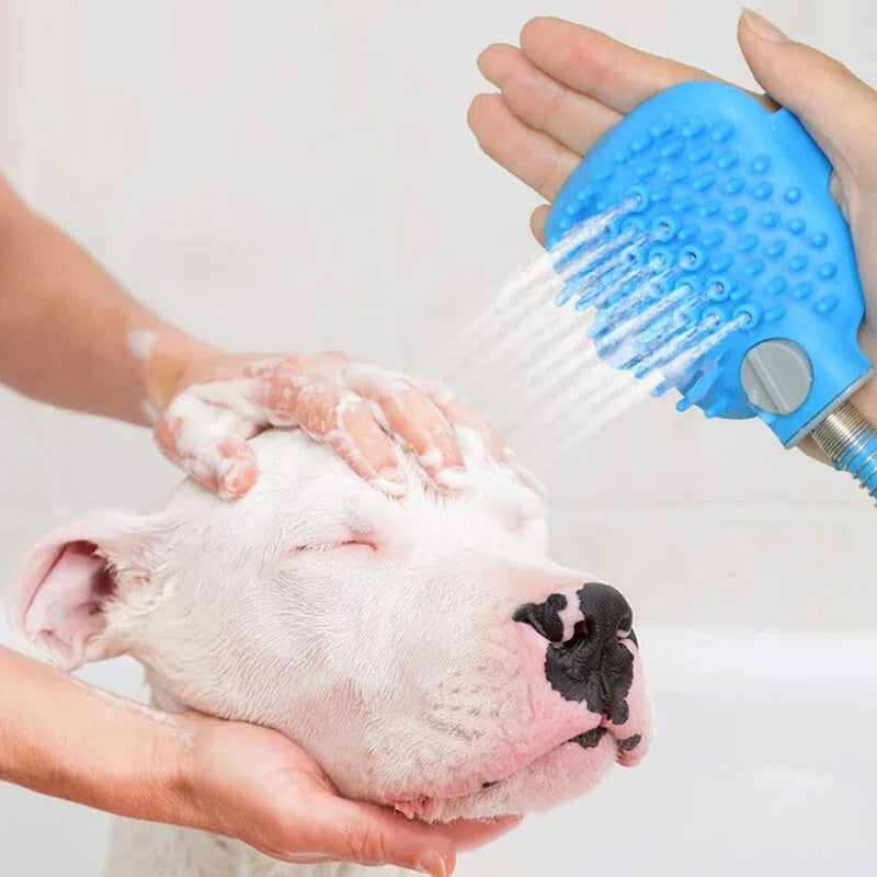 Dual Pet Bathing Brush And Shower Tool For Dogs Cats